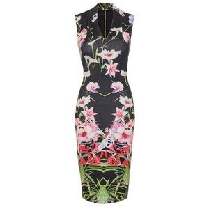 Ted Baker London Jalita Floral Print Midi Dress Ted Sz 3 (US 8)